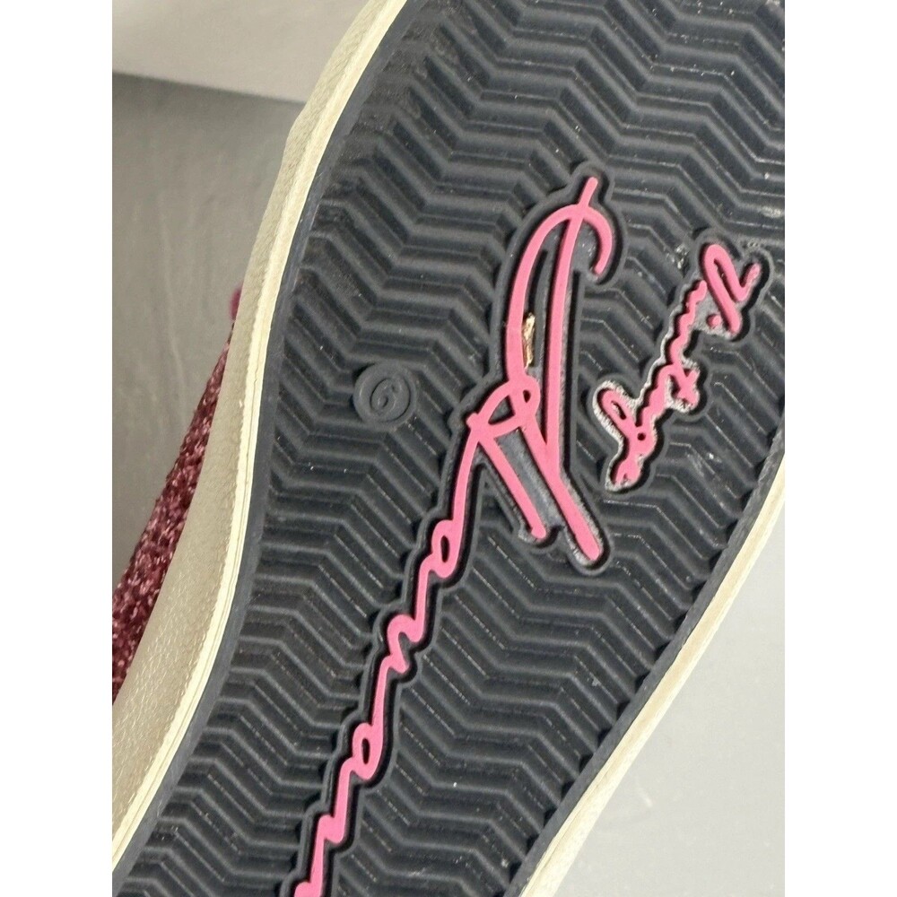 Vintage Havana Pink  Glitter White Star Pink Laces Sneakers Girls Sz 6 CUTE - Picture 9 of 9